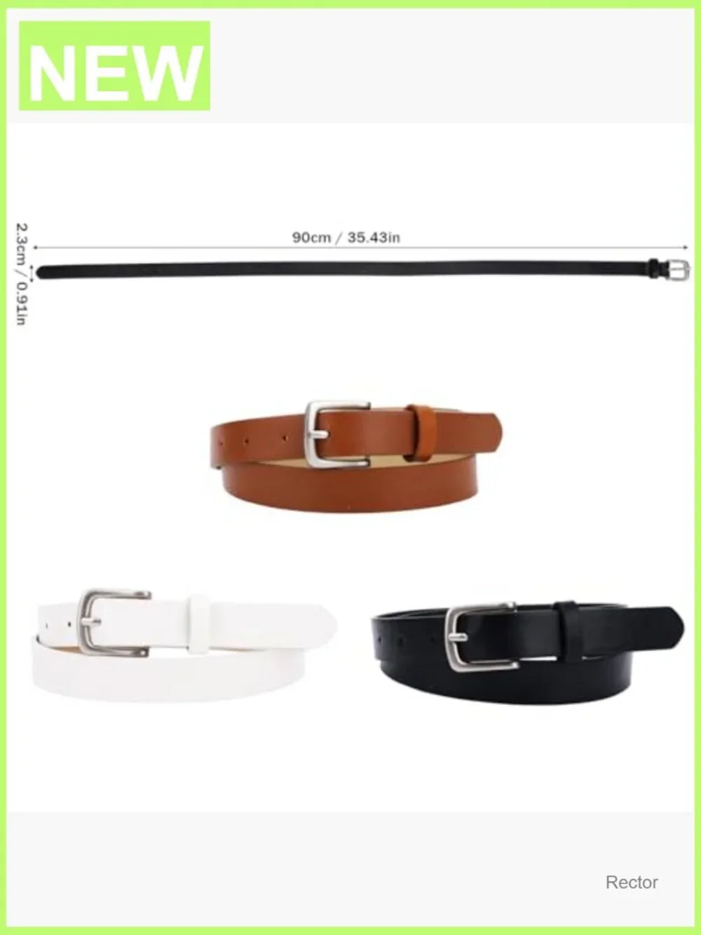 3pk Skinny Girl Belt Kids Size 10-12 Adjustable Leather Style